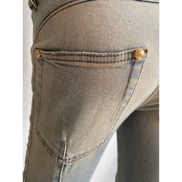 Balmain Women's Moto-style Distressed Low-Rise 36 - Picture 12 of 12